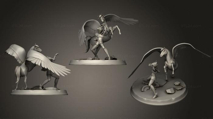 Статуэтки герои, монстры и демоны (Сейя, STKM_3409) 3D модель для ЧПУ станка
